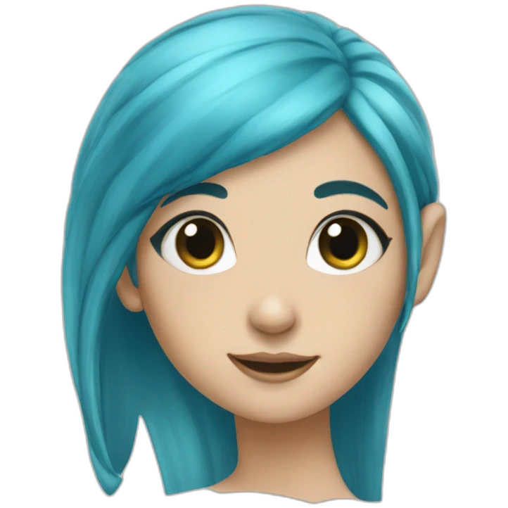 blue-hair-elf-girl emoji