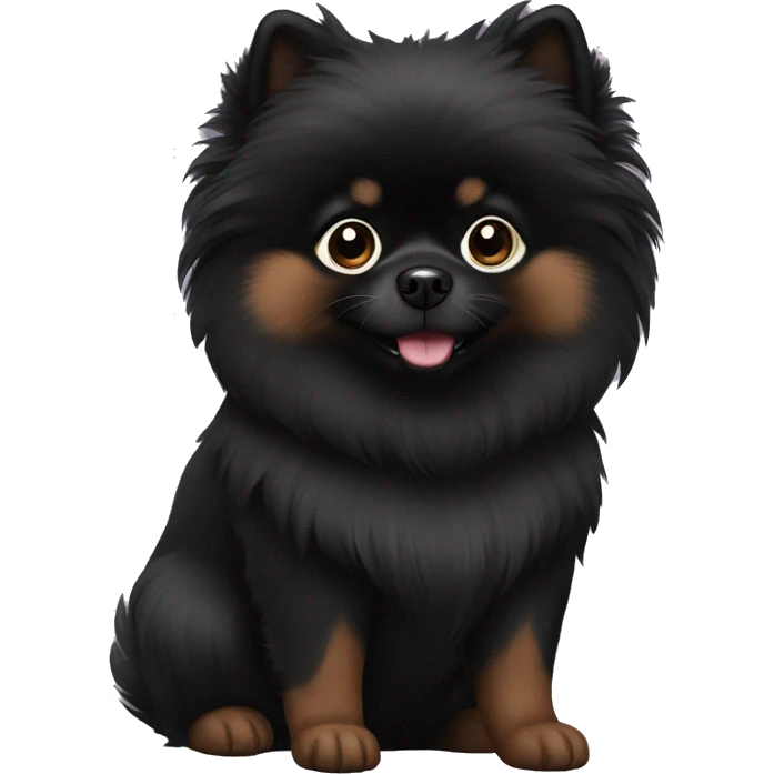 Black Pomeranian emoji