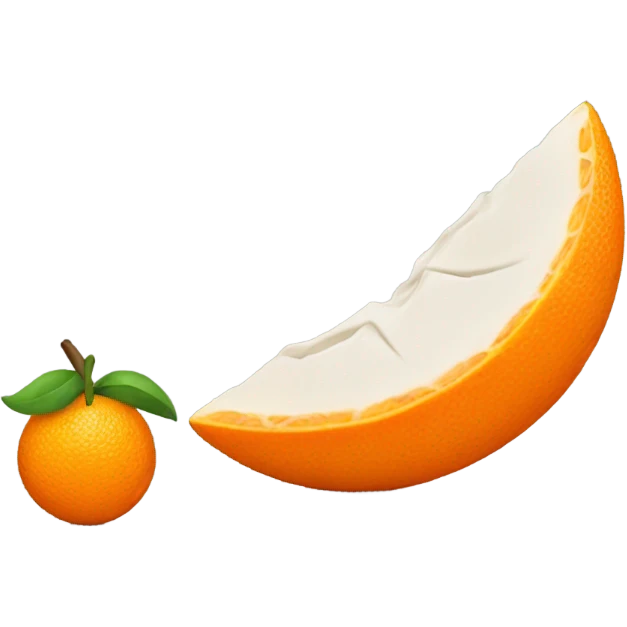 An orange fruit that is sleeping  emoji