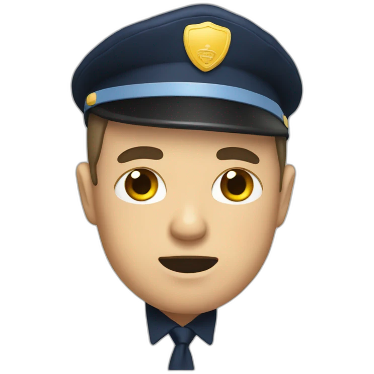policier qui dort emoji