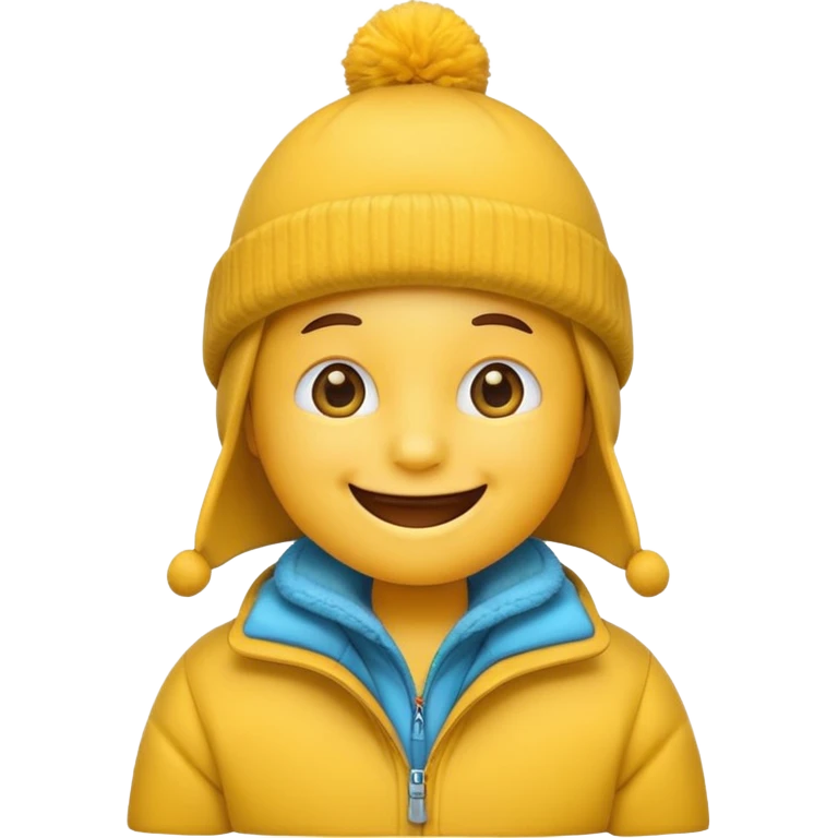Generic Smile emoji in winter hat and jacket  emoji
