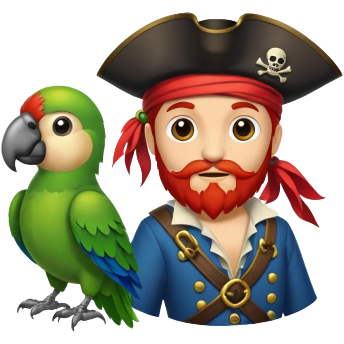 pirate and parrot emoji