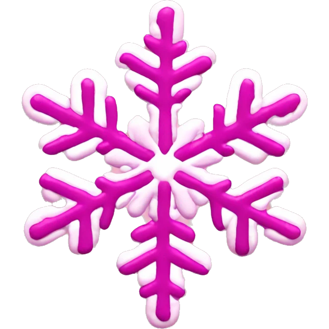 Pink snowflake emoji