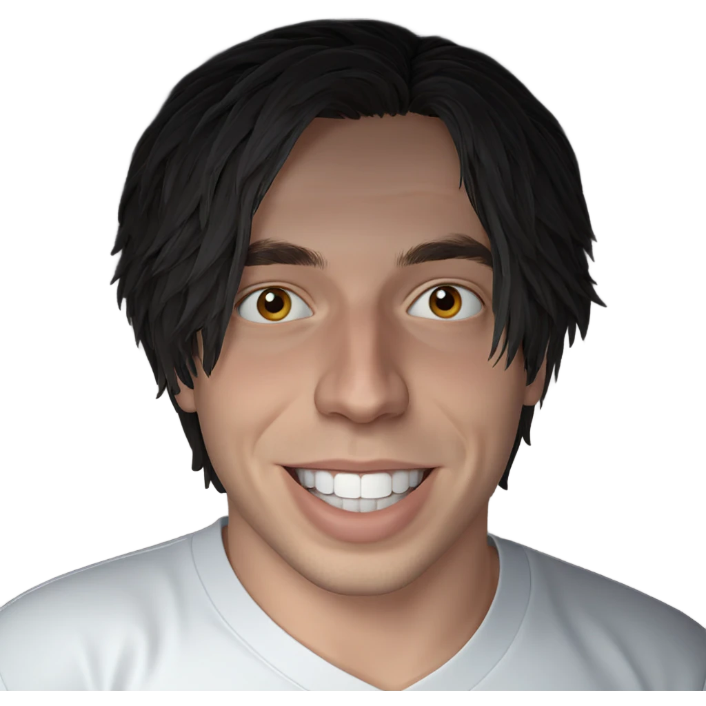 smiling boy in white shirt emoji