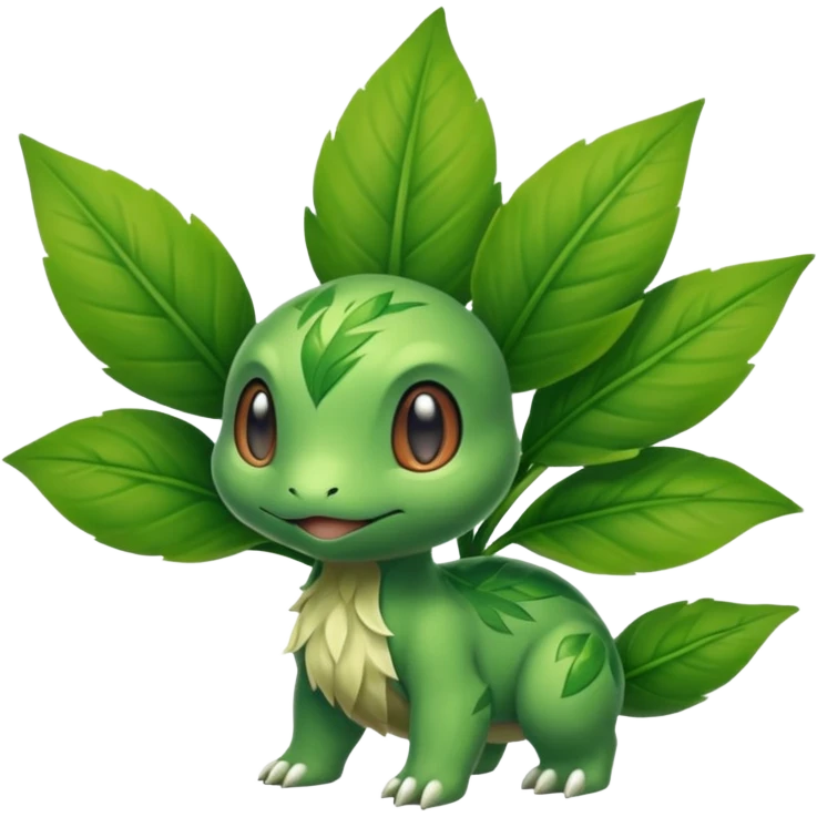 Pokemon red and green legendary grass type emoji