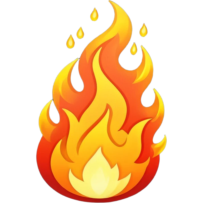 glitter red beutiful fire emoji