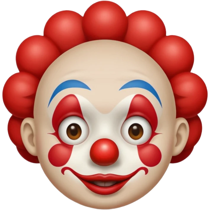 Wearing a clown nose emoji