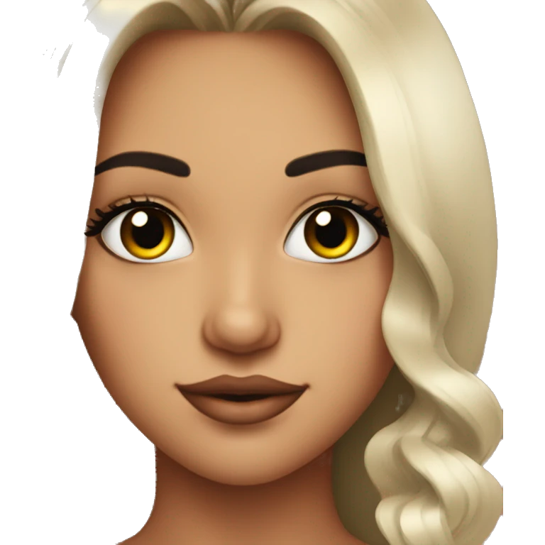 Pretty girl whit lashes emoji