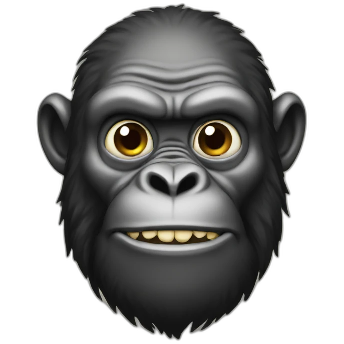 Ape with beard emoji