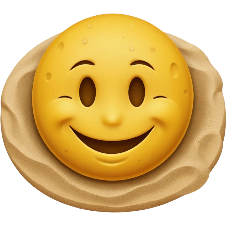 A smiley face getting sendy emoji