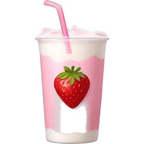 Strawberry milk, heart emoji