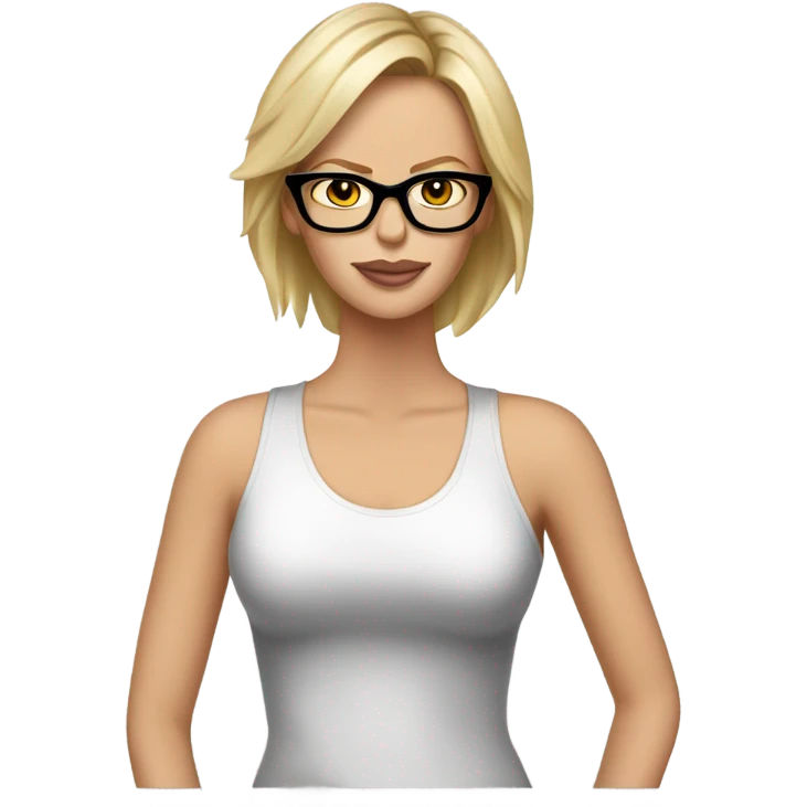 charlize theron wearing tank top and wearing glasses  emoji