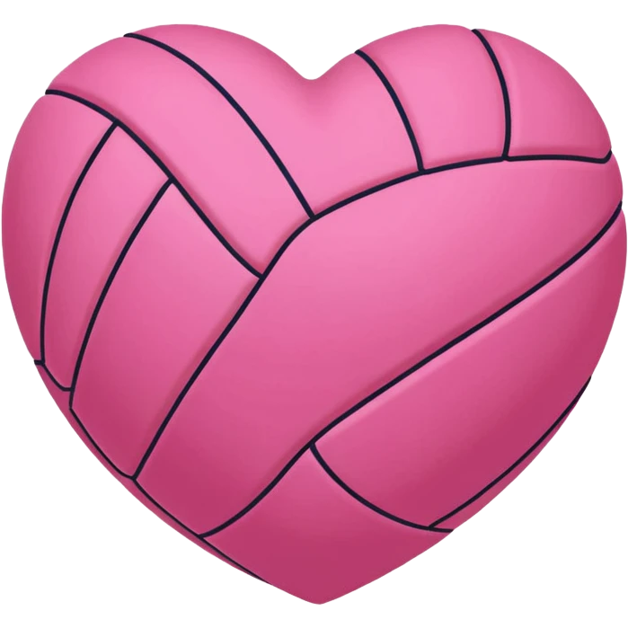 Heart shaped pink volleyball emoji