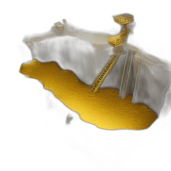 mining gold shaft river emoji