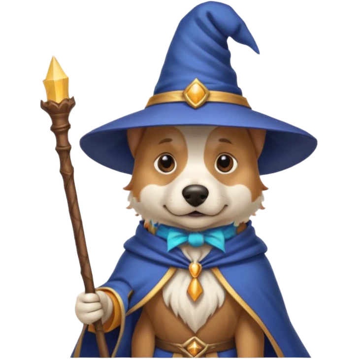 Dog wizard emoji