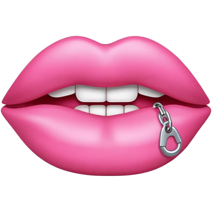 Lips zipped emoji
