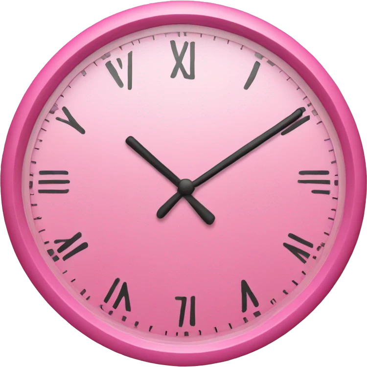 relogio rosa emoji
