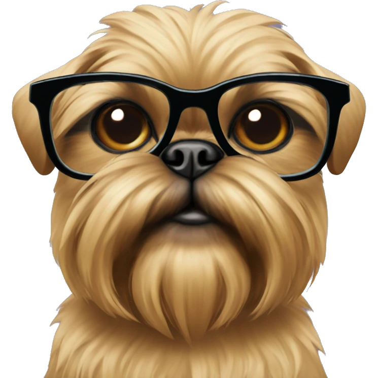 brussels griffon with glasses  emoji