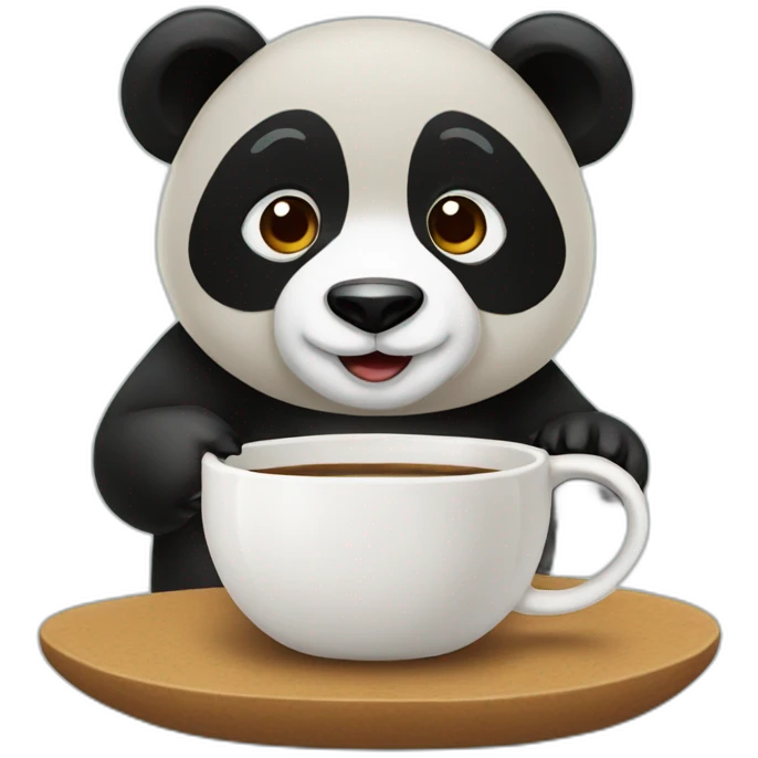 OSO PANDA TOMANDO CAFE emoji