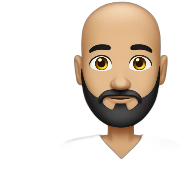 egyptian bald guy with black beard emoji