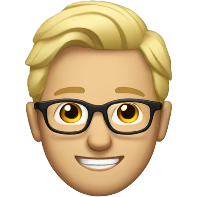 blonde guy with glasse emoji