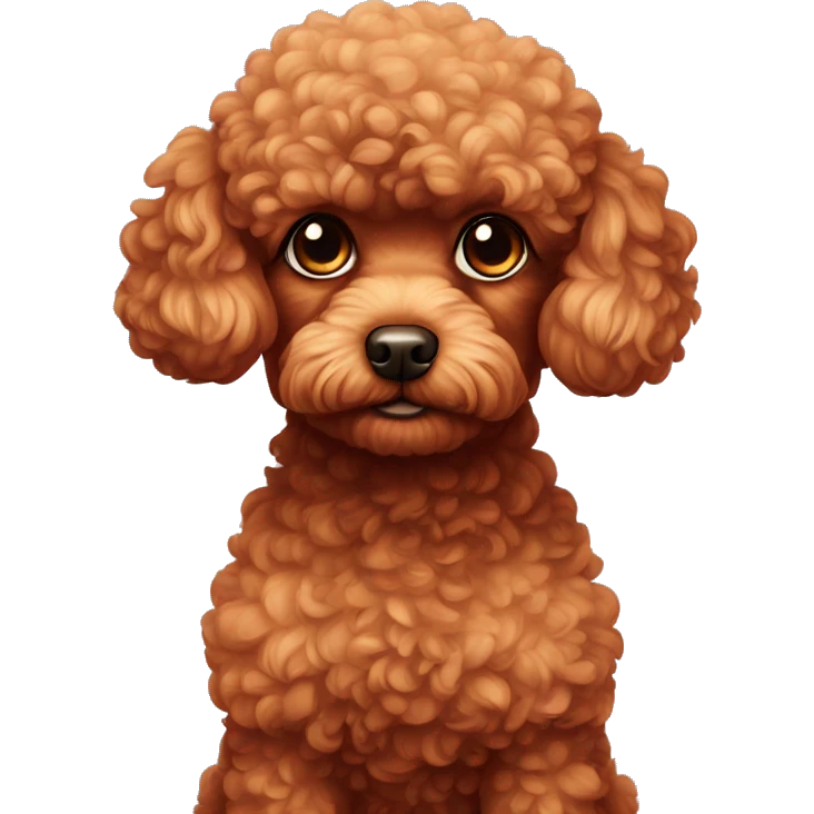 red toy poodle looking sad emoji