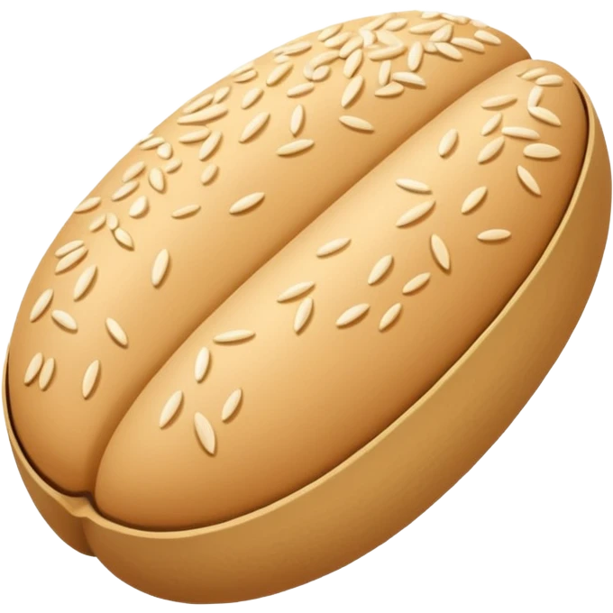 a single sesame seed, stylized cartoon, bold outline emoji