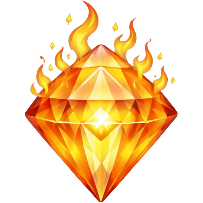create a diamond on fire emoji