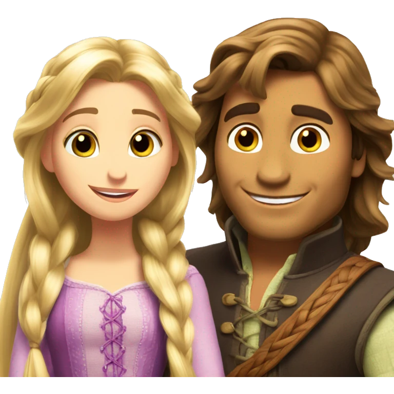 Rapunzel y pascal emoji