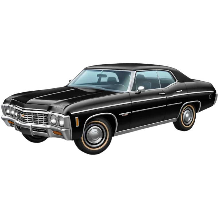 black 1969 Chevy Impala emoji