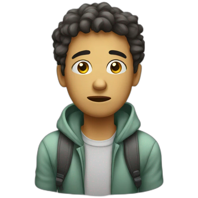 a tired student emoji