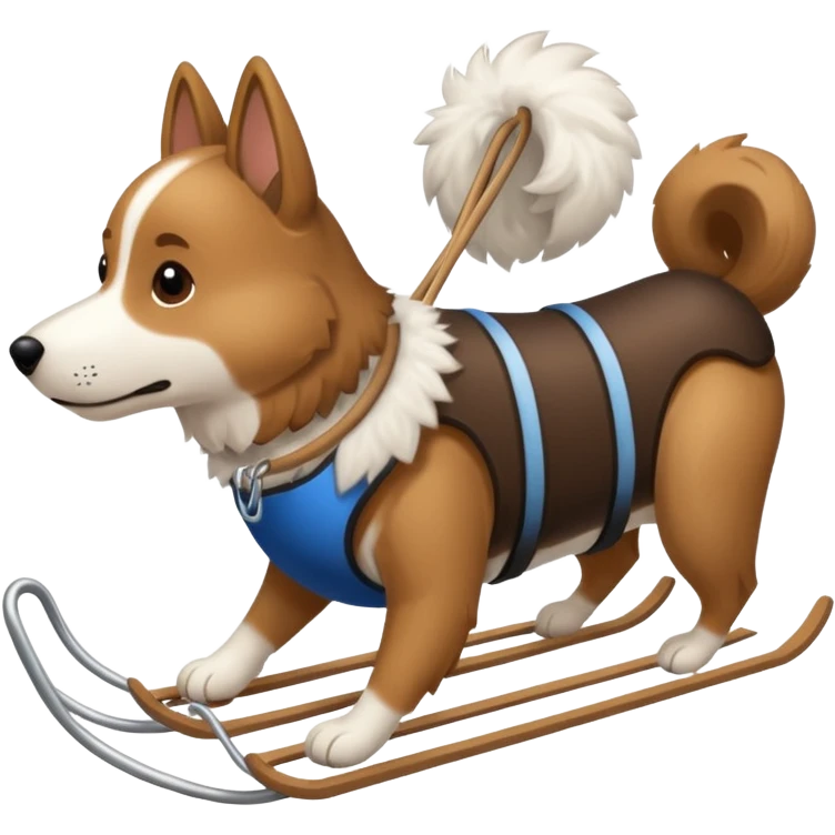 dog with back sled emoji