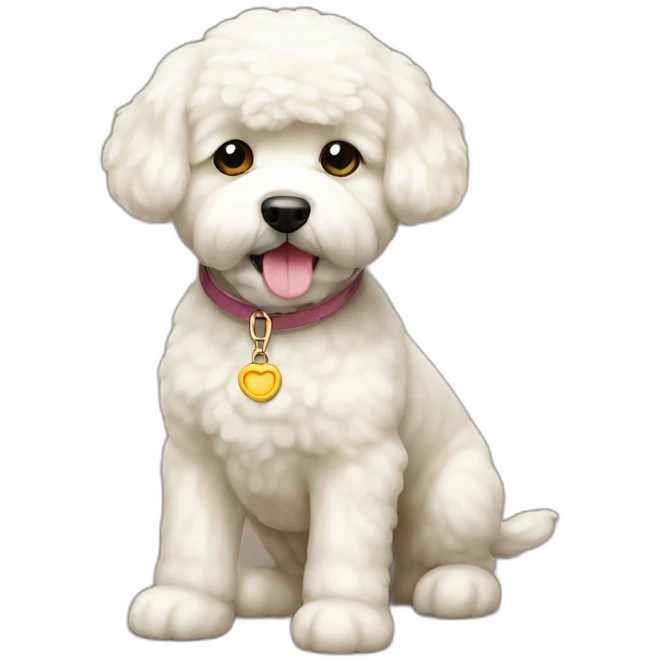 Bichon dog beige emoji