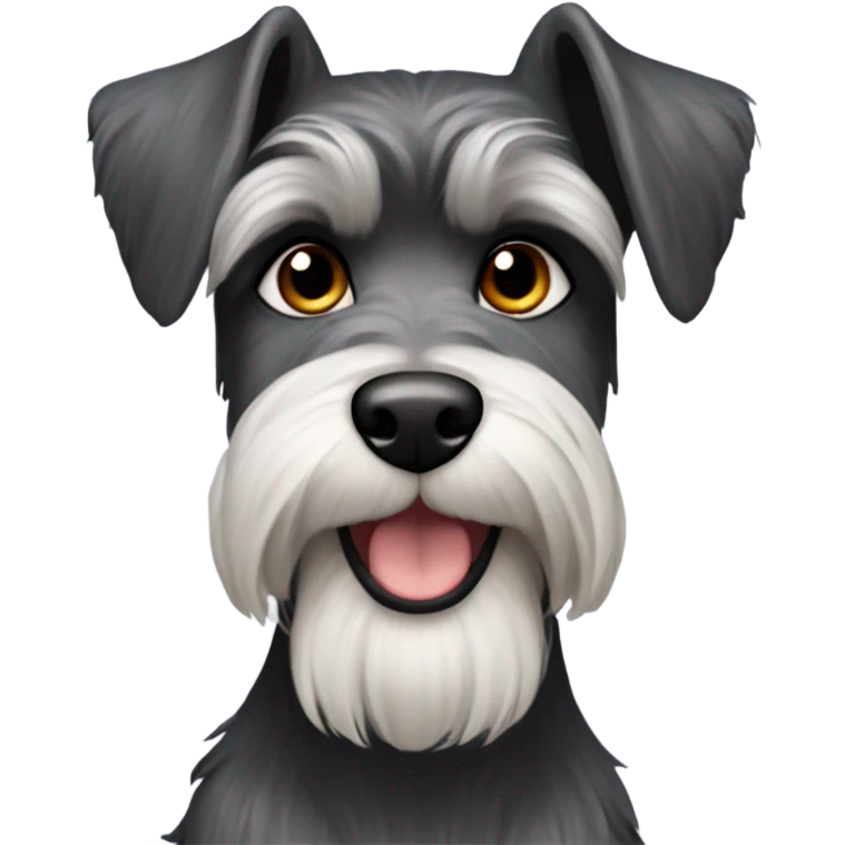 Schnauzer Female Dr with long dark hair schnauzer  emoji