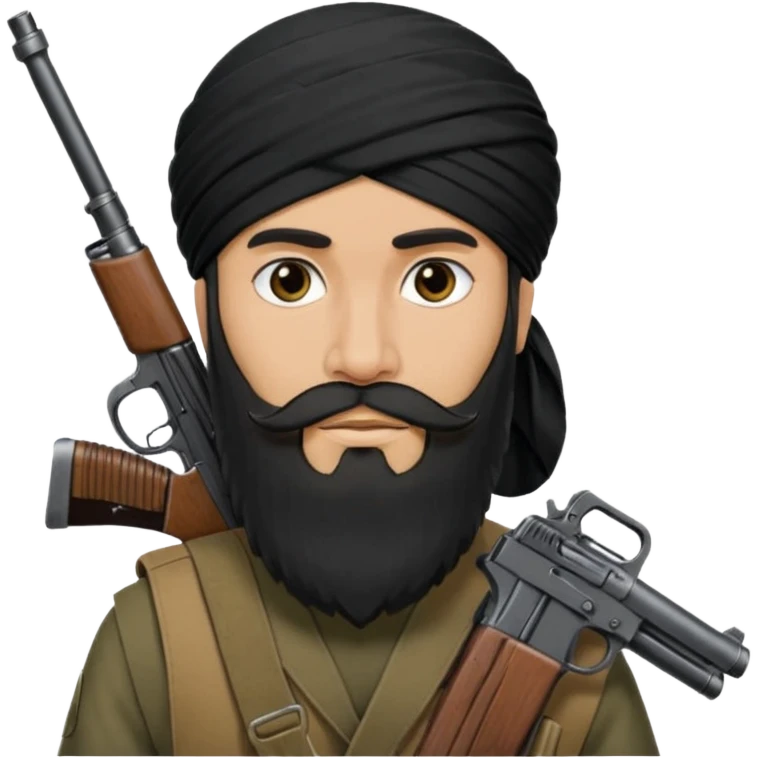 Taliban with gun one piece emoji