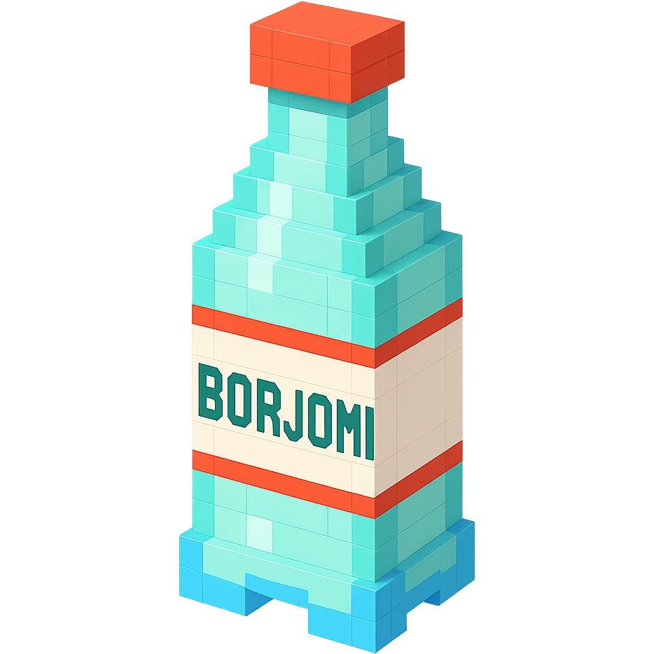 бутылка borjomi, no background emoji