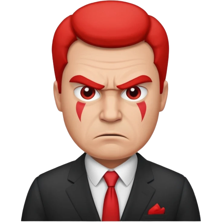 very angry male boss in suit emoji