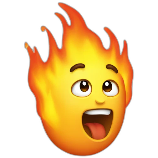 twitter on fire emoji