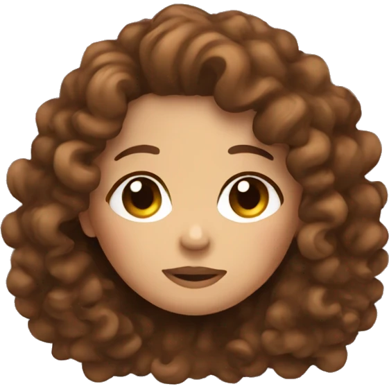 girl whit brown curly hair sleeping  emoji