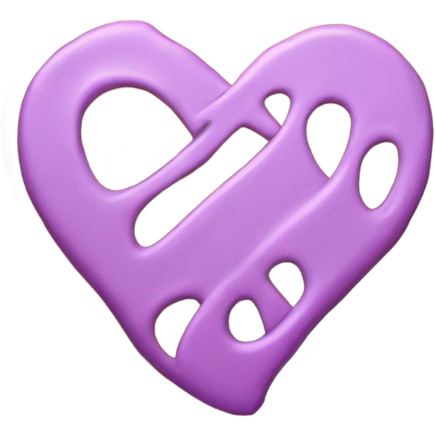 Suicide awareness ribbon on heart cookie emoji