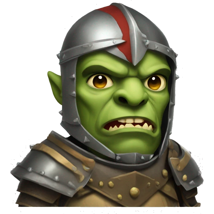 Knight orc armored  emoji