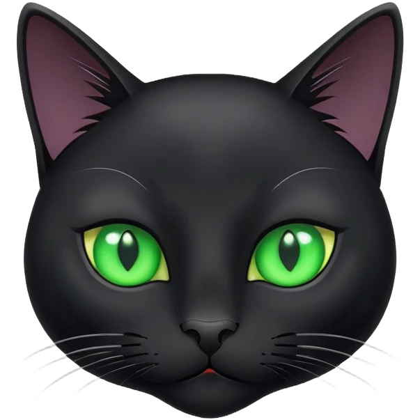 Bad black cat emoji