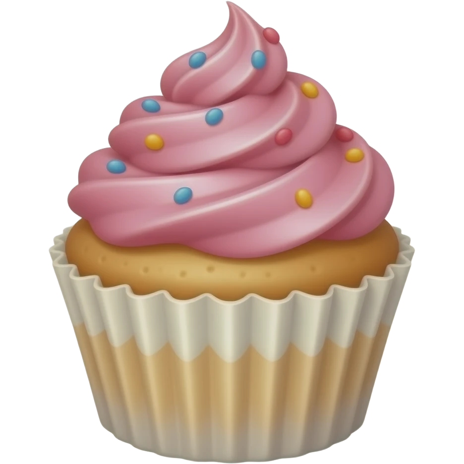 Cupcake with pink icing emoji