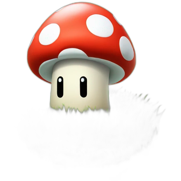 mario mashroom in green grass emoji