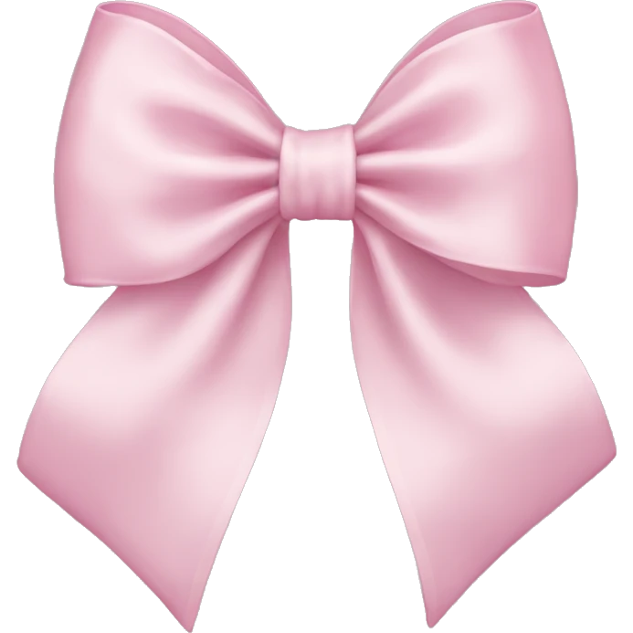 silky light pink bow emoji