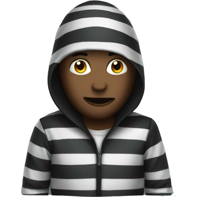 Robber with striped clothes emoji