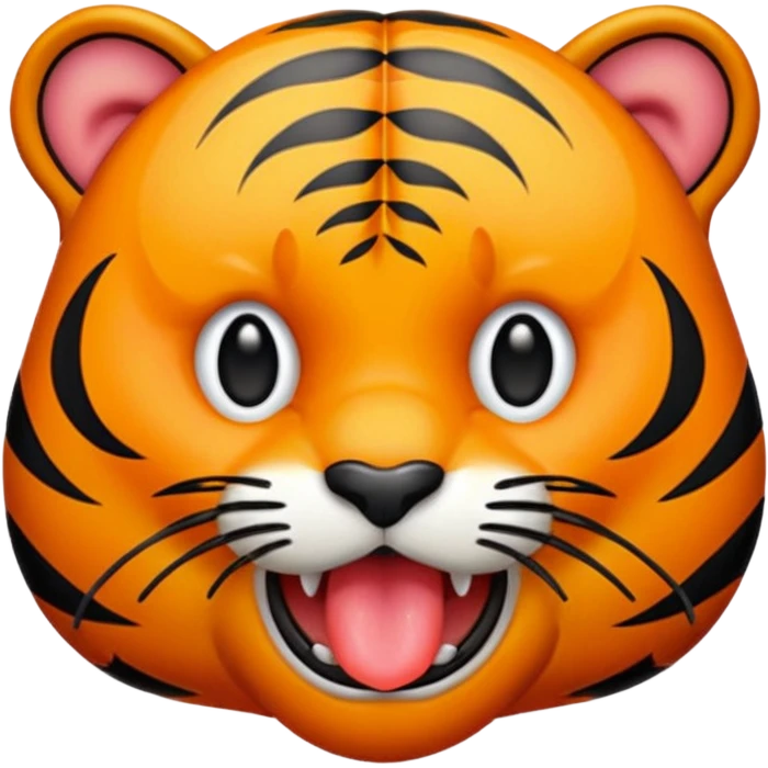 tiger's tongue sticking out emoji