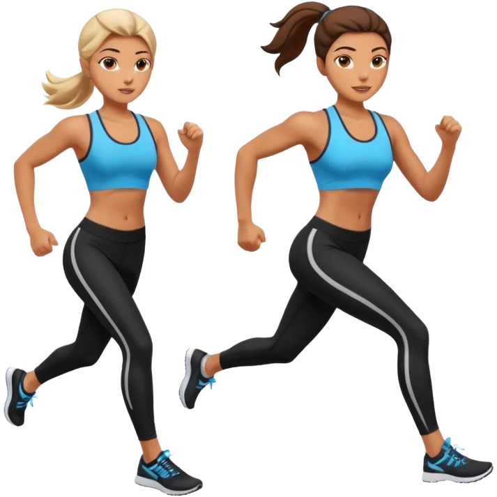 girl running in leggings emoji