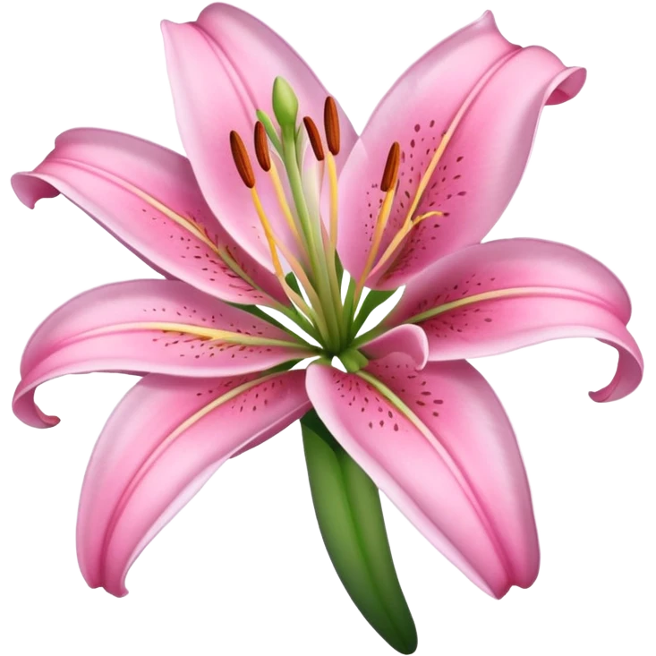 Aesthetic pink lily emoji