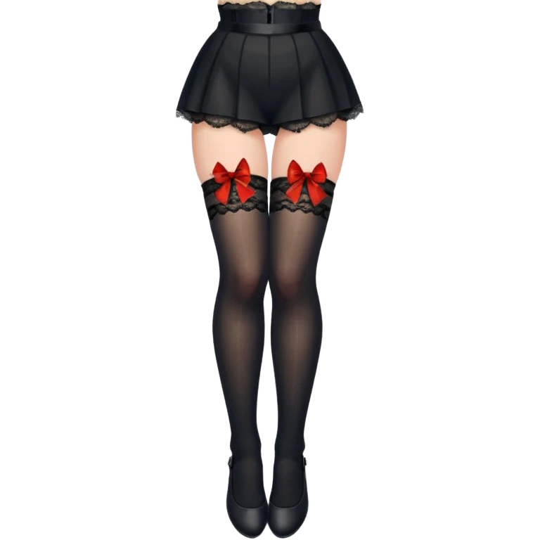 Lacey thigh high with garter belt emoji